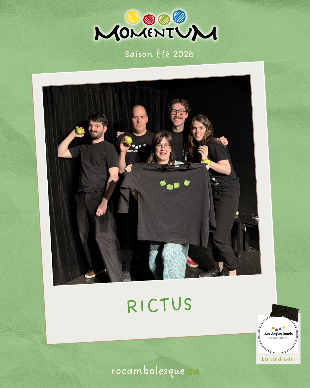 IMPRO MOMENTUM ÉTÉ 2026 Rictus - Momentum Match d'improvisation - saison Été 2026